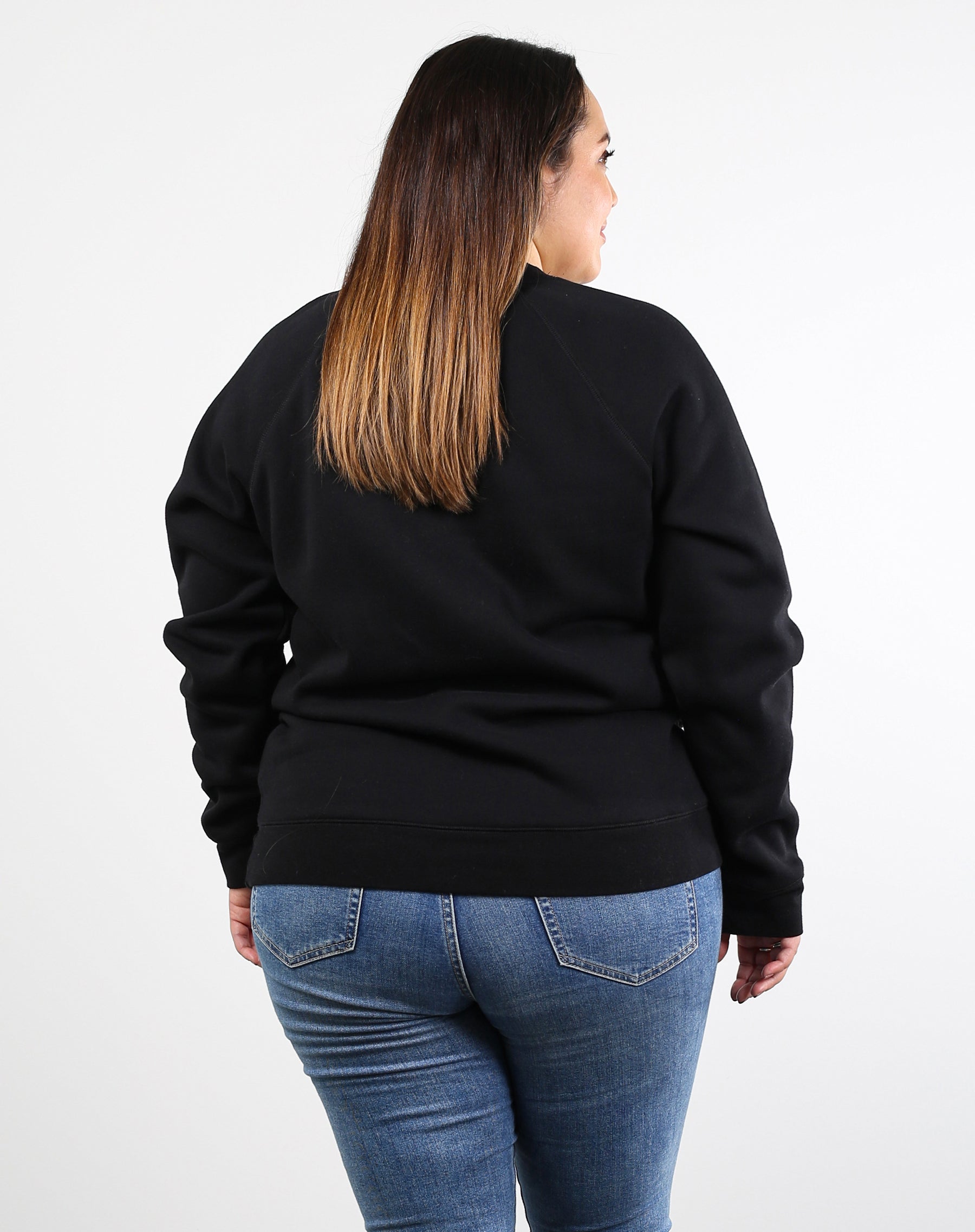 "Brunette" Classic Sweatshirt | Black