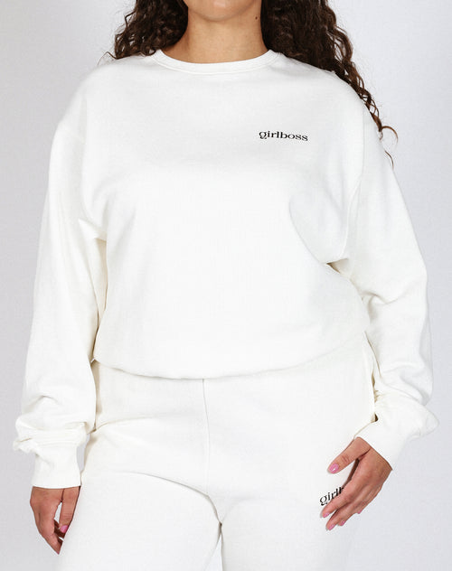 The "GIRLBOSS" Best Friend Crew Neck Sweatshirt | Girlboss x Brunette the Label