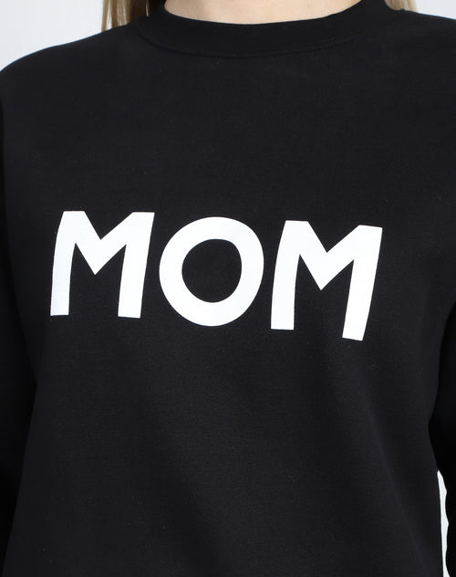 The "MOM" Classic Crew Neck Sweatshirt | Black