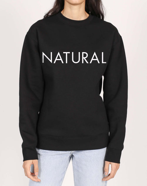 The "NATURAL" Classic Crew Neck Sweatshirt | Black