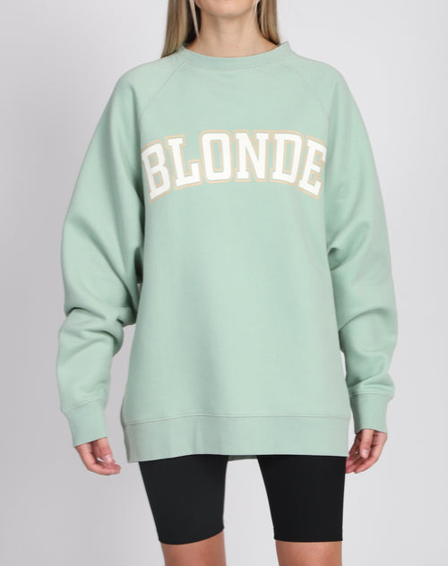 The "BLONDE" Not Your Boyfriend's Crew Neck Sweatshirt | Sage