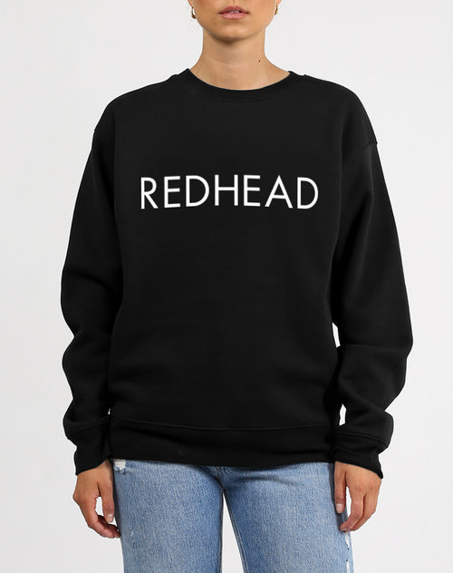 The "REDHEAD" Classic Crew Neck Sweatshirt | Black