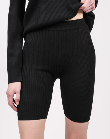 The Ribbed Polo Sweater | Black