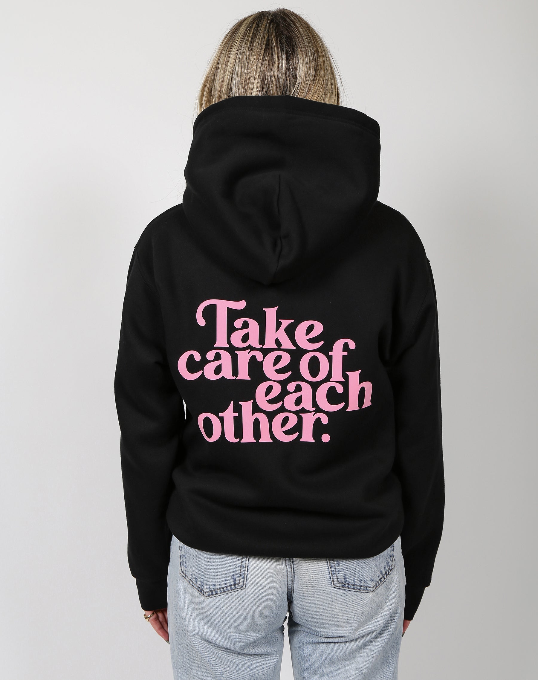 The "TAKE CARE OF EACH OTHER" Classic Hoodie | Black